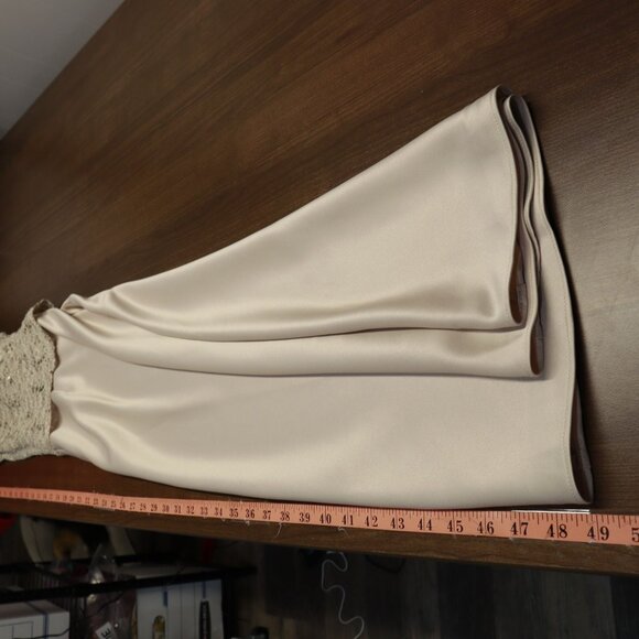 Alex Evenings Lace Sequin Dress Womens 14 Beige Cruise Formal Dance Party Event - Picture 14 of 16